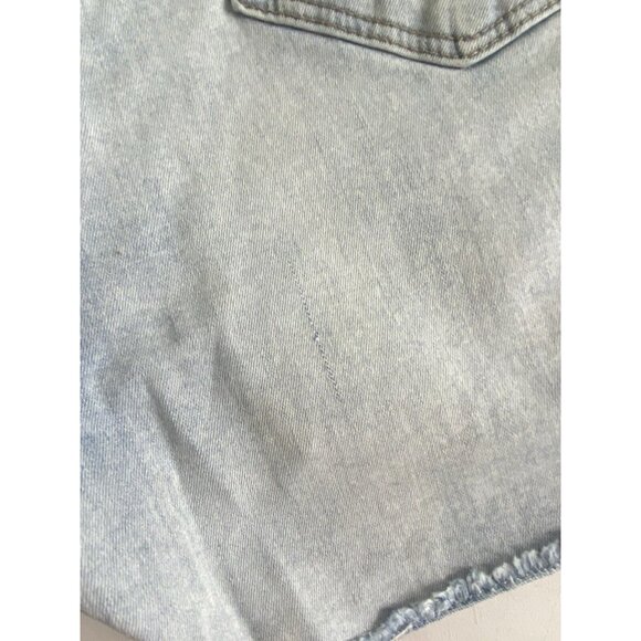Levis Signature Womens Shorts Adult Plus Size 22 Light Wash Denim Cut off - Picture 7 of 9